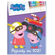 Peppa Pig. Dodaj kolorw. Pojazdy na 102!