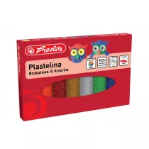 Herlitz Plastelina brokatowa 8 szt.