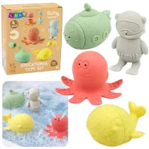Zabawki do k�pieli sensoryczne figurki pastelowe LeanToys