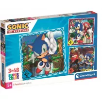 Puzzle 3x48 el. SuperColor. Sonic Clementoni
