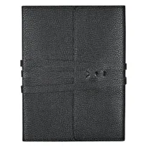 Peter Pauper Press Notatnik wizany ze sztucznej skry czarny