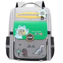 LeanToys Plecak szkolny Dinozaur szary 21L