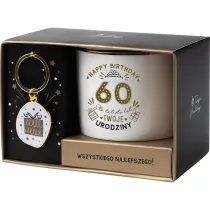 Be-Happy Gifts Zestaw prezentowy na 60 urodziny bia�o-z�oty