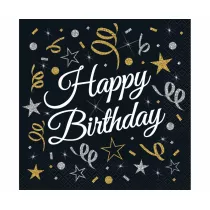 Godan Serwetki papierowe B&C Happy Birthday 33 x 33 cm