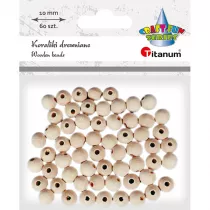 Hasta Koraliki drewniane okr�g�e 60 szt.