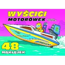 Wy�cigi motor�wek. Koloruj i naklejaj