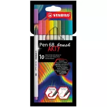Flamastry STABILO Pen 68 Brush Arty 10 szt.