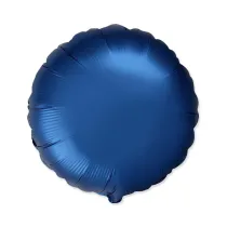 Balon foliowy Okr�g�y satynowy Navy Blue 45cm