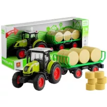 Traktor z przyczep z sianem wiato dwik 37,5cm Leantoys