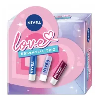 Nivea Zestaw Love Essential Trio pomadki do ust Original + Overnight Care + Blackberry Shine 3 x 4.8 g