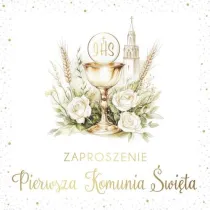 Armin Style ZAPROSZENIE KOMUNIA 130X130 Z KOP AS ZP-92 OP10S