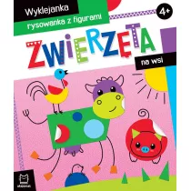 Wyklejanka, rysowanka z figurami. Zwierzta na wsi