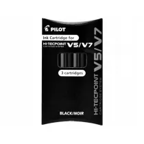 Pilot Naboje do V5/V7 czarne 3 szt.
