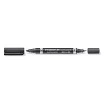 Staedtler Pisak dwustronny Lumocolor Duo, czarny, wodoodporny, F, M okrga kocwka czarny 1 szt.