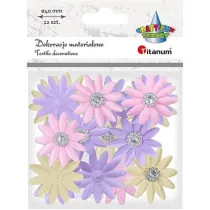 Titanum Dekoracje samoprzylepne materia�owe kwiaty 12 szt