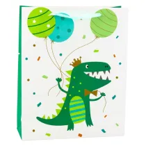 LeanToys Torba prezentowa dinozaur 32x26x10cm