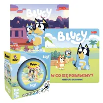 Pakiet: Bluey. Tato-robot. Moja czytanka, Bluey. W co si� pobawimy? Ksi��ka z okienkami, Dobble Bluey