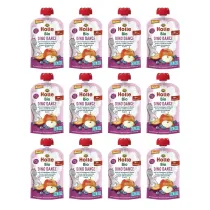 Holle Mus Ta�cz�cy Dinozaur (jab�ko - bor�wka - �liwka) bezglutenowy od 6 miesi�ca Demeter Zestaw 12 x 100 ml Bio