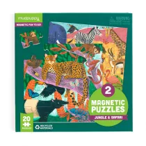 Puzzle magnetyczne 2w1 20 el. Safari & dungla Mudpuppy
