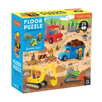 Puzzle podogowe Plac budowy z unikalnymi ksztatami 25 el. 2+ Mudpuppy
