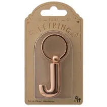 If Metalowy brelok do kluczy litera J Keyring