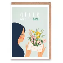 Cardie Kartka Never Give Up, Girl! + eko koperta