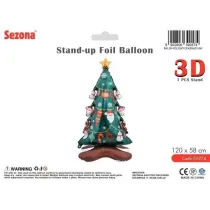 Balon Bo�e Narodzenie choinka 120x58cm