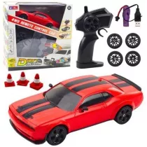 Auto sportowe RC z wymiennymi koami czerwone Leantoys