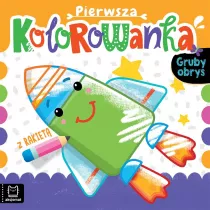 Pierwsza kolorowanka z rakiet. Gruby obrys