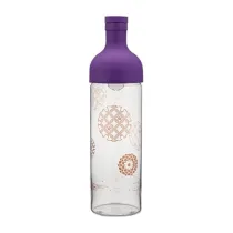 Hario Butelka szklana z filtrem Cold Brew Aya shippo fioletowa 750ml
