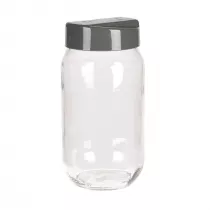 Excellent Houseware Pojemnik szklany z szar pokryw 1 l