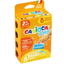 Carioca Farby tempera do malowania palcami 8 x 50 ml