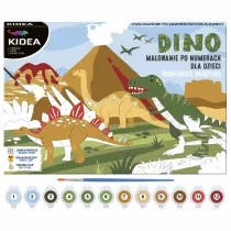 Kidea Obraz malowanie po numerach - Dinozaury