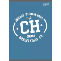 St. Majewski Zeszyt A5 laminowany Chemia - �ciaga kratka 60 kartek