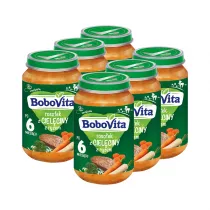 BoboVita Rosoek z cielciny z ryem po 6 miesicu Zestaw 6 x 190 g