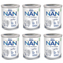 Nestle Nan Optipro Plus 1 HM-O Mleko początkowe dla niemowląt od urodzenia Zestaw 6 x 800 g