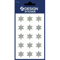 Avery Zweckform Naklejki foliowe - srebrne gwiazdki