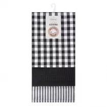 Eurofirany B.b. Choczyscy Sp.J. Komplet cierek Lucy 50x70 cm czarne 3 szt.
