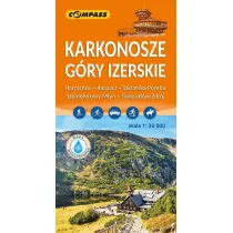 Mapa tur. - Karkonosze, Gry Izerskie laminowana