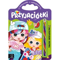 Przyjaci�ki. Zaczarowana kredka. Malowanka z naklejkami