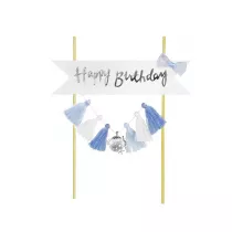 Piker Happy Birthday niebieski