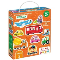 CzuCzu Puzzle progresywne Pojazdy dla dzieci 2+ Bright Junior Media