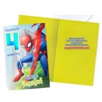 Kukartka Karnet Urodziny 4 Spider-Man