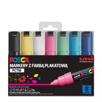 Uni Mitsubishi Pencil Markery PC-7M Posca Uni 8 szt.