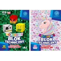 Astra Blok techniczny `Pixel&Unicorn` A3/10k - kolorowy (106021008)