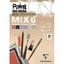 Clairefontaine Blok A5 papier�w mix6 250g 24ark