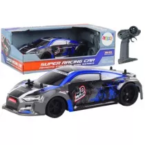 Auto R/C 1:18 gumowe ko�a drift niebieski LeanToys