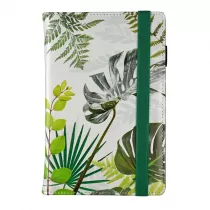 Notes A5 na gumk w kratk botanic white N-25PR