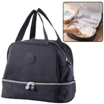 LeanToys Torba termiczna izolacyjna czarna 27cm