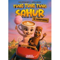 Tung Tung Sahur w lunaparku z naklejkami